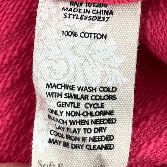 Soft Surroundings Pink Cotton 3/4 Ruffle Sleeve Top 1x asymmetric hem - Picture 8 of 8